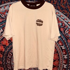 Shirt Homme + Femme Core Logo Tee T-Shirt Mens Sz M Tan Brown Heavy Cotton New